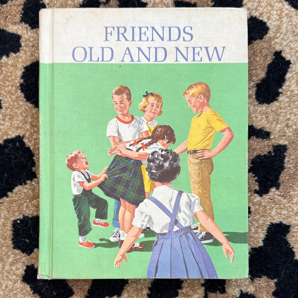 Friends Old and New - Vintage Kids Storybook (Green)